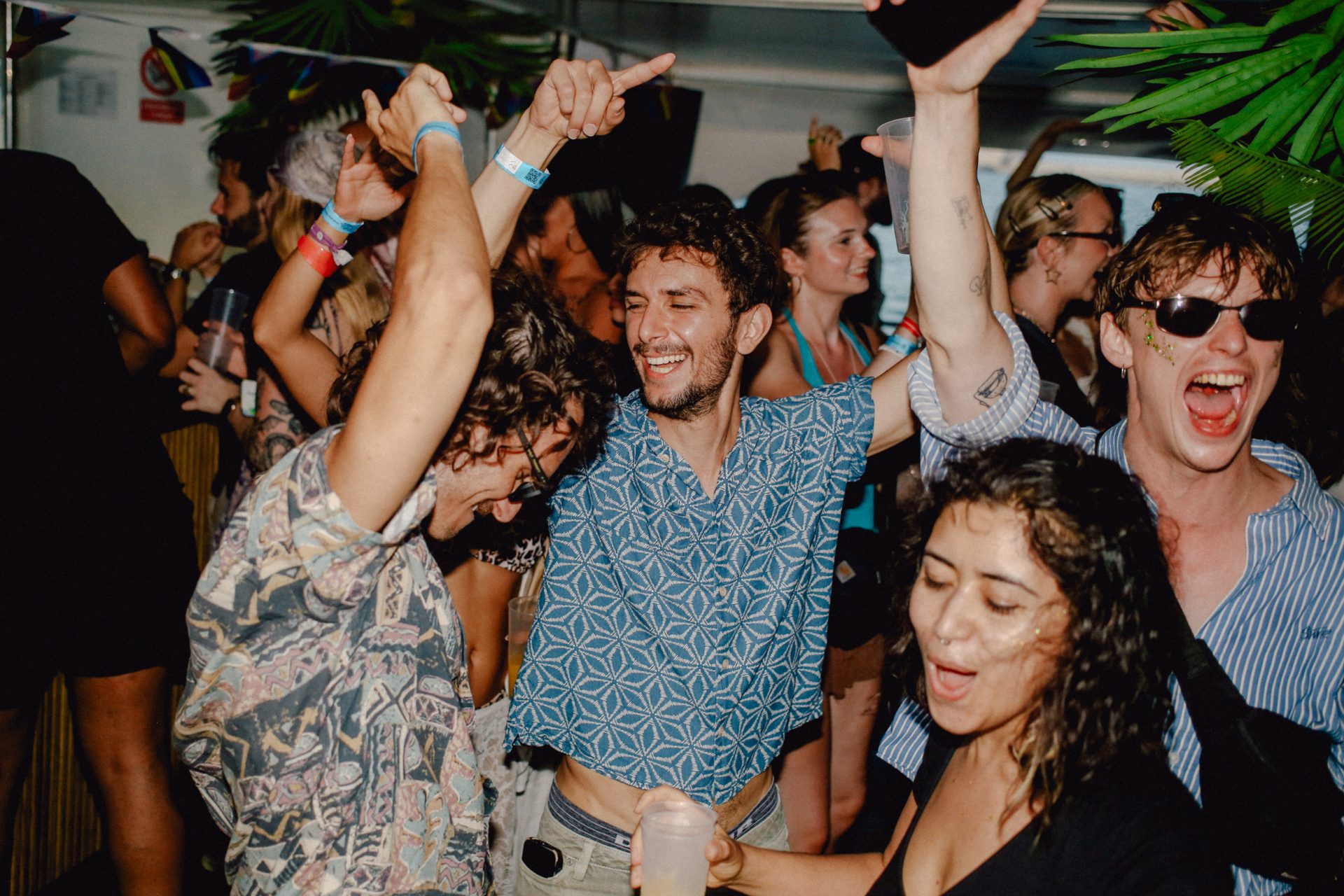 people partying and having fun on the boat