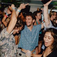 people partying and having fun on the boat